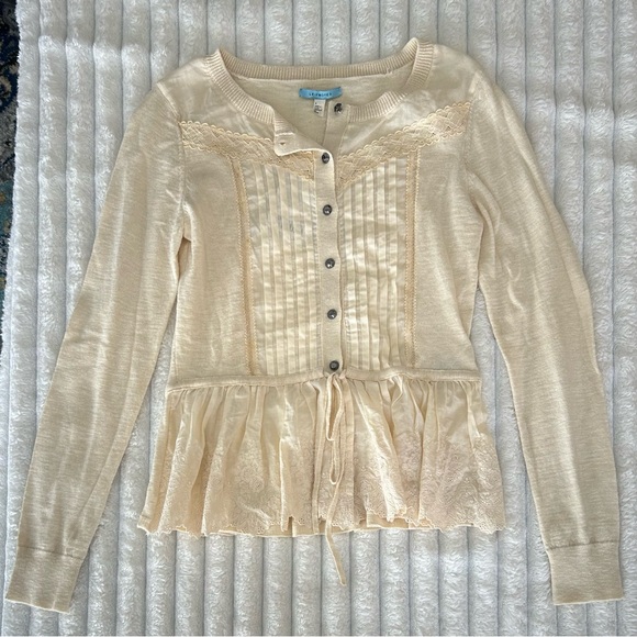 Ivory Cardigan Anthropologie - Picture 1 of 10